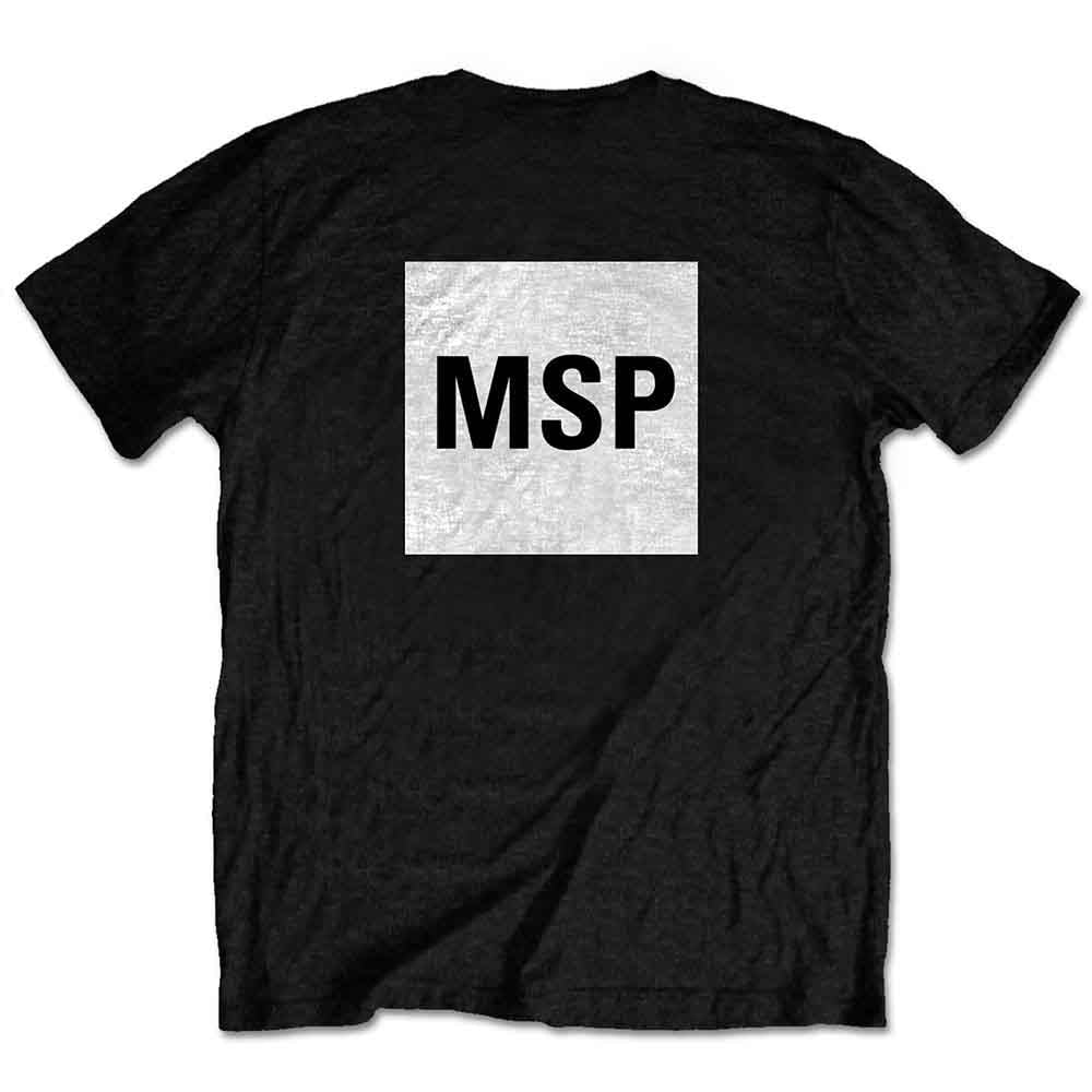 Manic Street Preachers Unisex T-Shirt: Block Logo (Black) (Back Print)