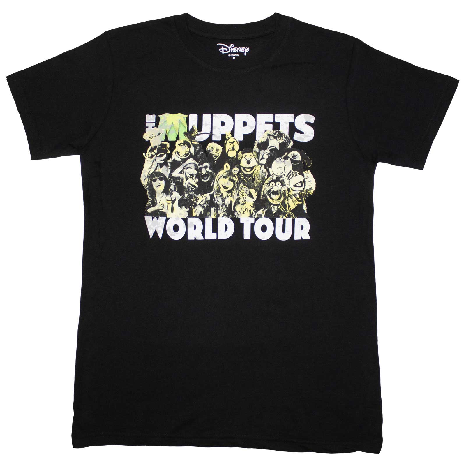 Disney Unisex T-Shirt: The Muppets World Tour (Black)