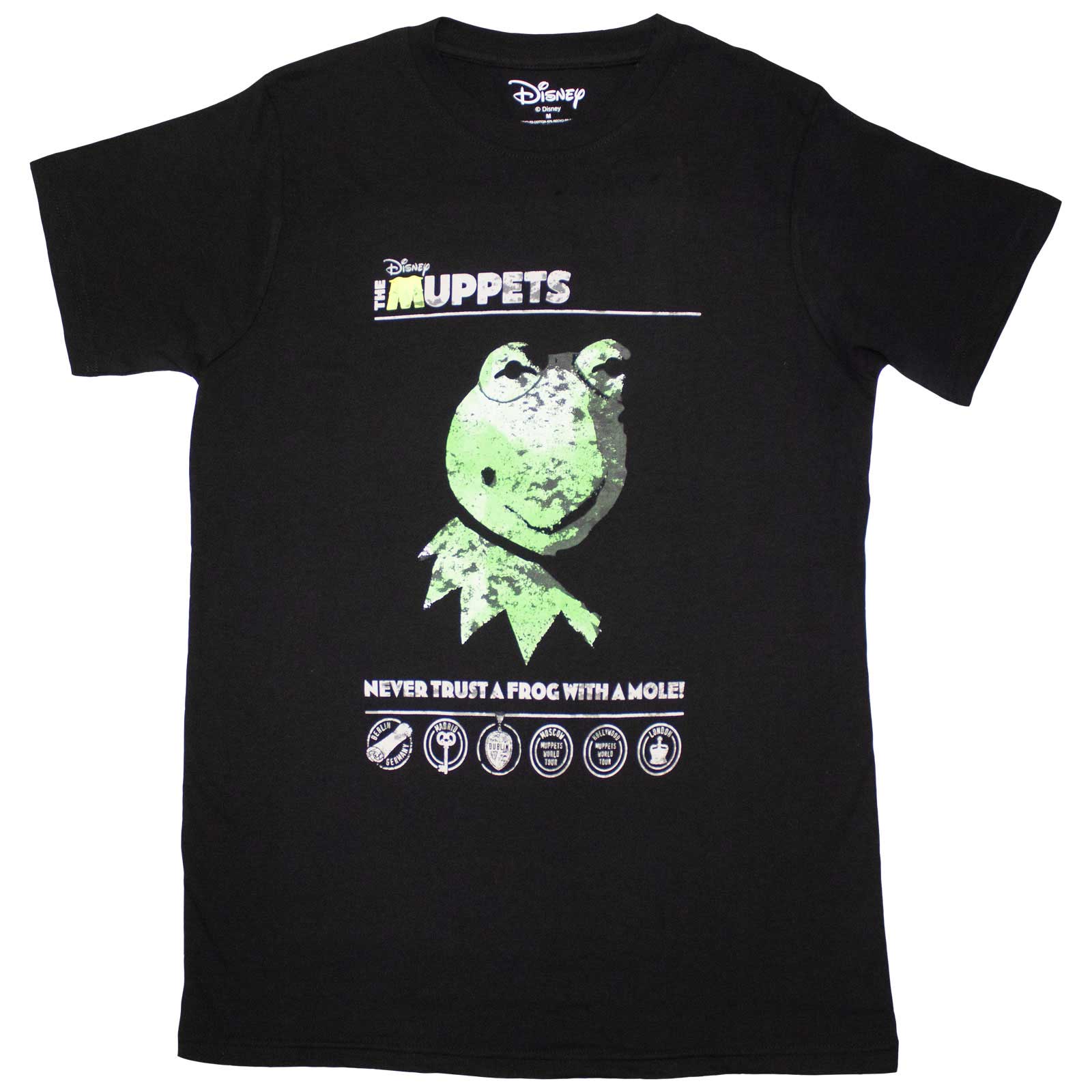 Disney Unisex T-Shirt: The Muppets Never Trust A Frog... (Black)