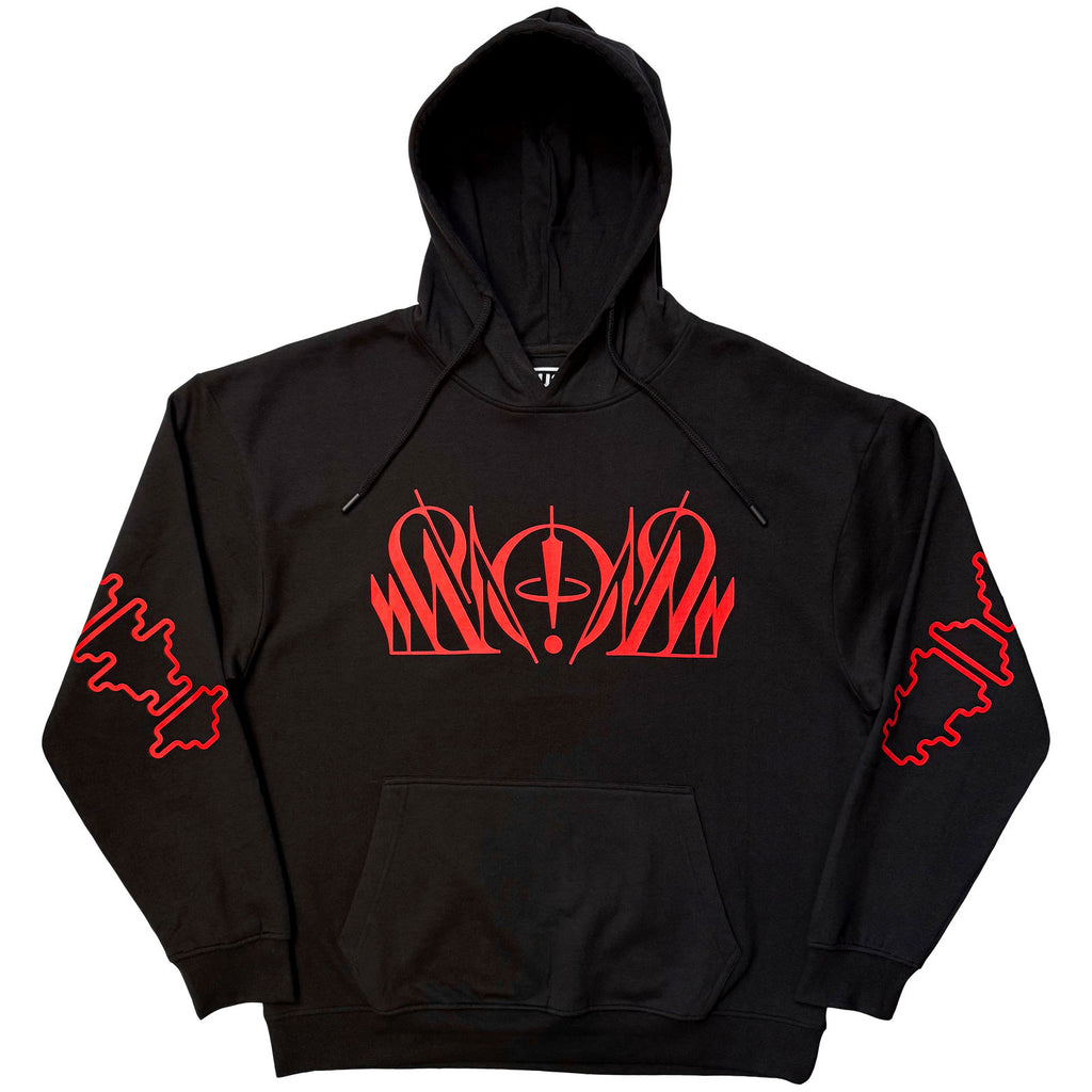Muse Unisex Pullover Hoodie: The Wow Signal Outlines (Black) (Back Print)