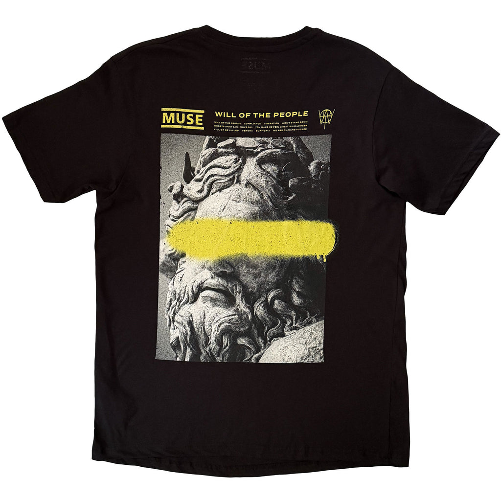 Muse Unisex T-Shirt: Will Of The People (Black) (Back Print)