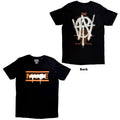 Muse Unisex T-Shirt: Grafitti Tracklist (Black) (Back Print)