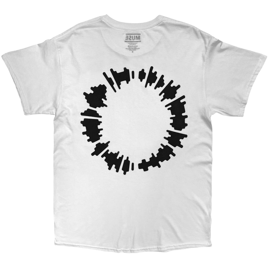 Muse Unisex T-Shirt: The Wow Signal (White) (Back Print)