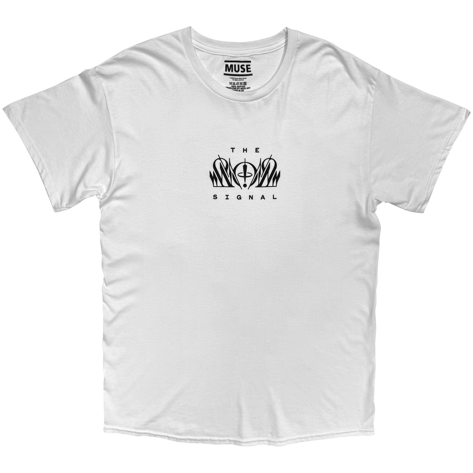 Muse Unisex T-Shirt: The Wow Signal (White) (Back Print)