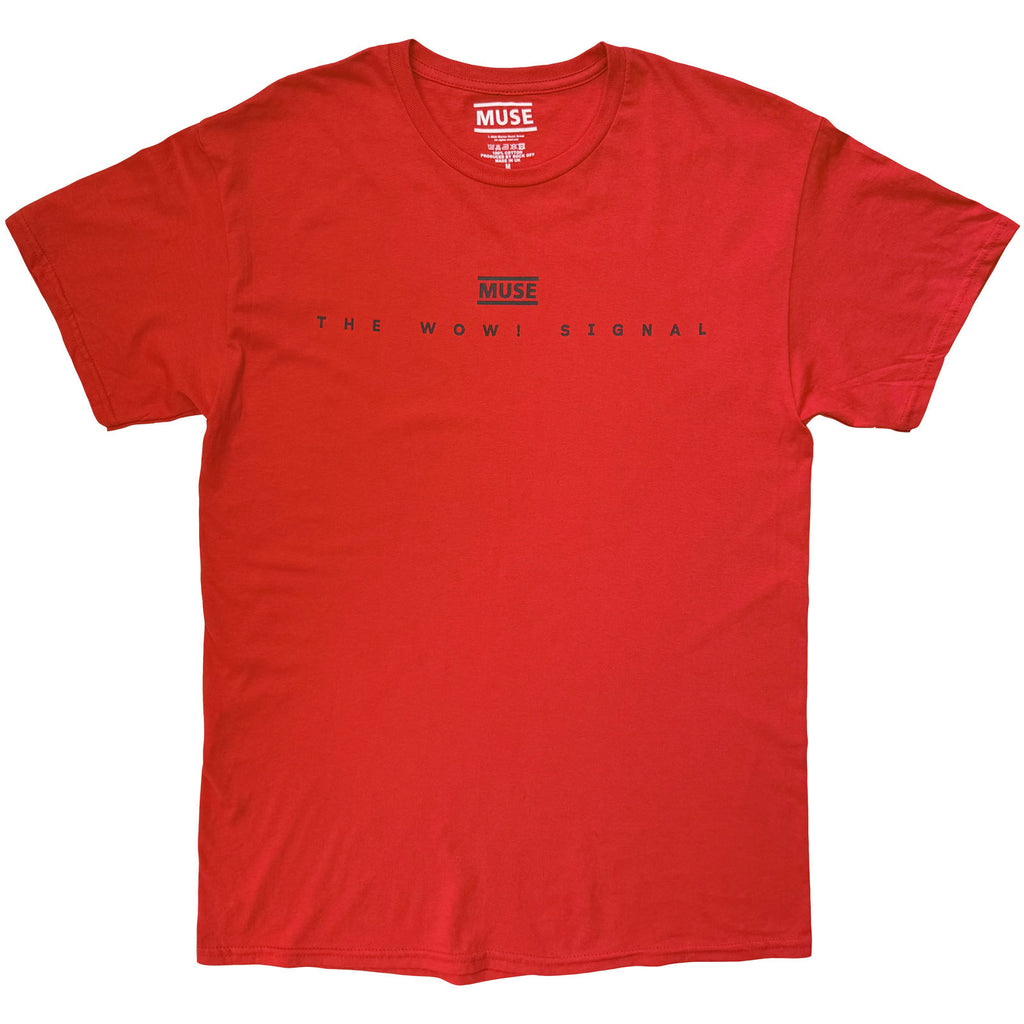 Muse Unisex T-Shirt: The Wow Signal (Red) (Back Print)