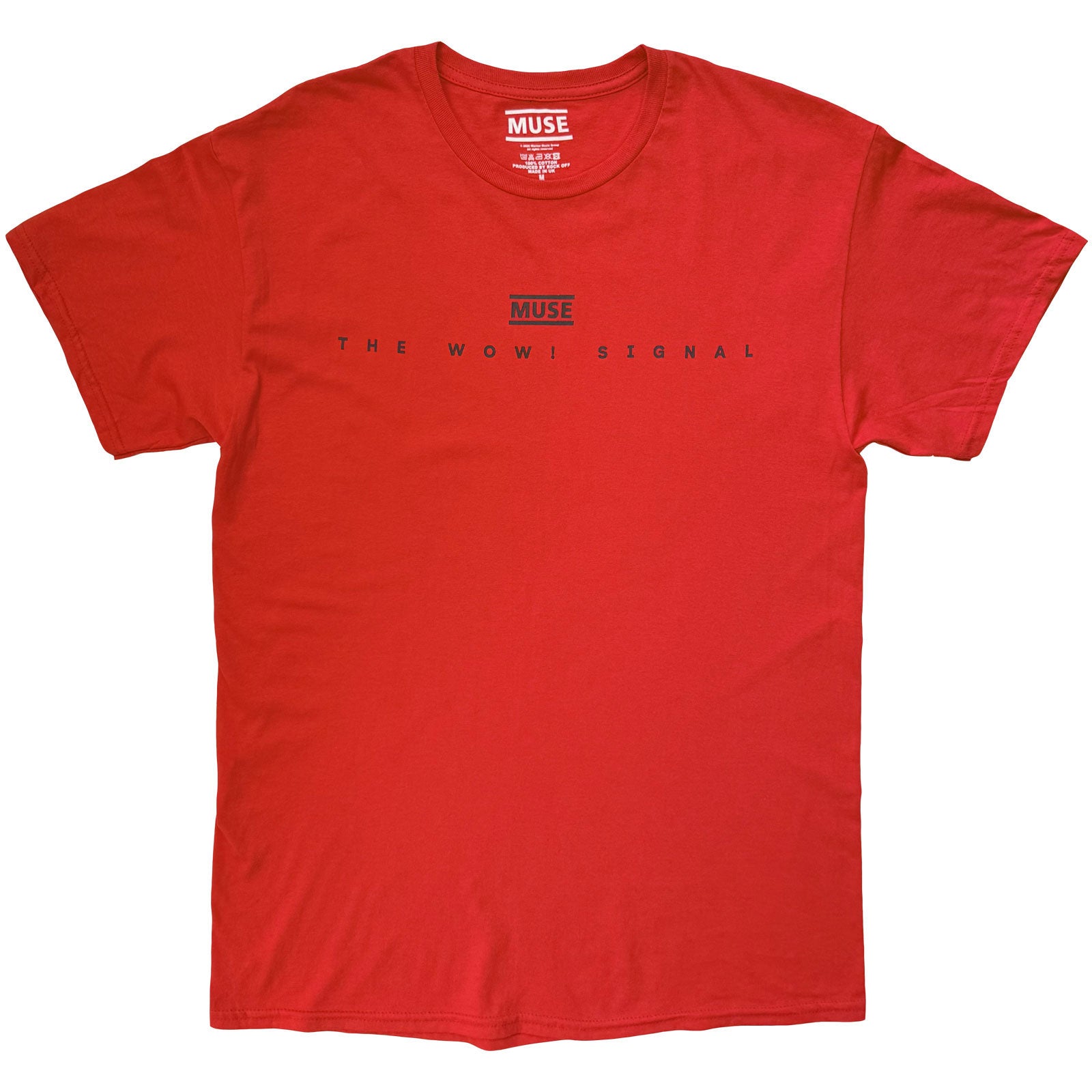 Muse Unisex T-Shirt: The Wow Signal (Red) (Back Print)