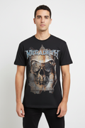 Megadeth: Youthanasia Ripped Thru Unisex T-Shirt (Black) (Back Print)