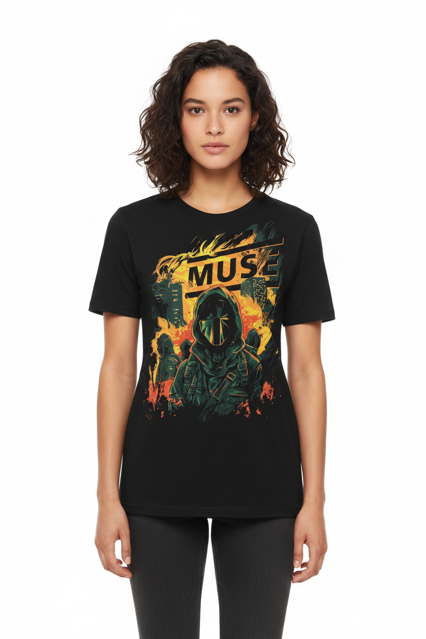 Muse: Burning Unisex T-Shirt (Black)