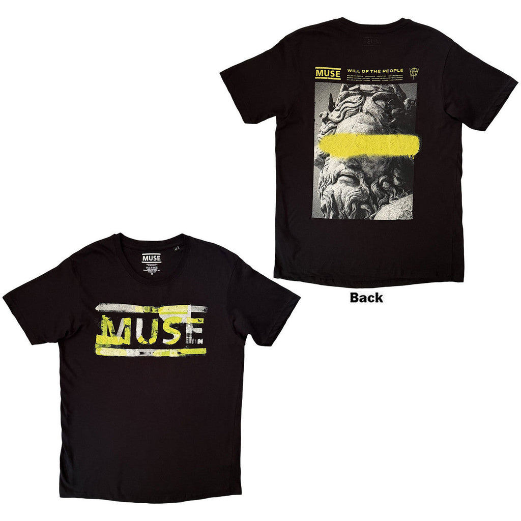 Muse: Will Of The People Unisex T-Shirt (Black) (Back Print)
