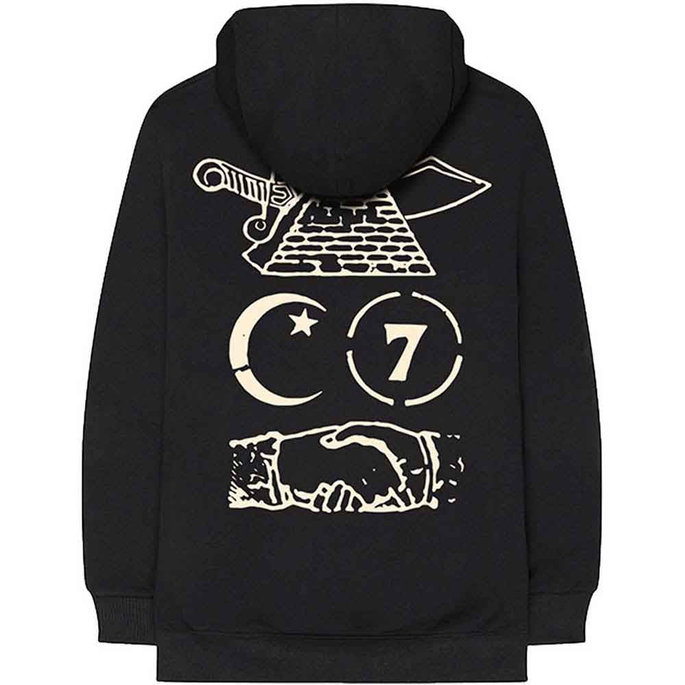 Nas Unisex Pullover Hoodie: Symbols (Black) (Back Print)
