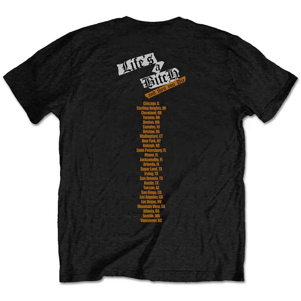 Nas Unisex T-Shirt: Life's a Bitch (Black) (Back Print)
