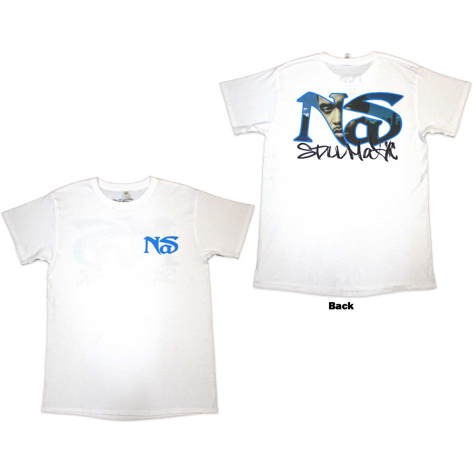 Nas Unisex T-Shirt: Still City Infill (White) (Back Print)