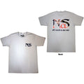 Nas Unisex T-Shirt: One Mic (Grey) (Back Print)