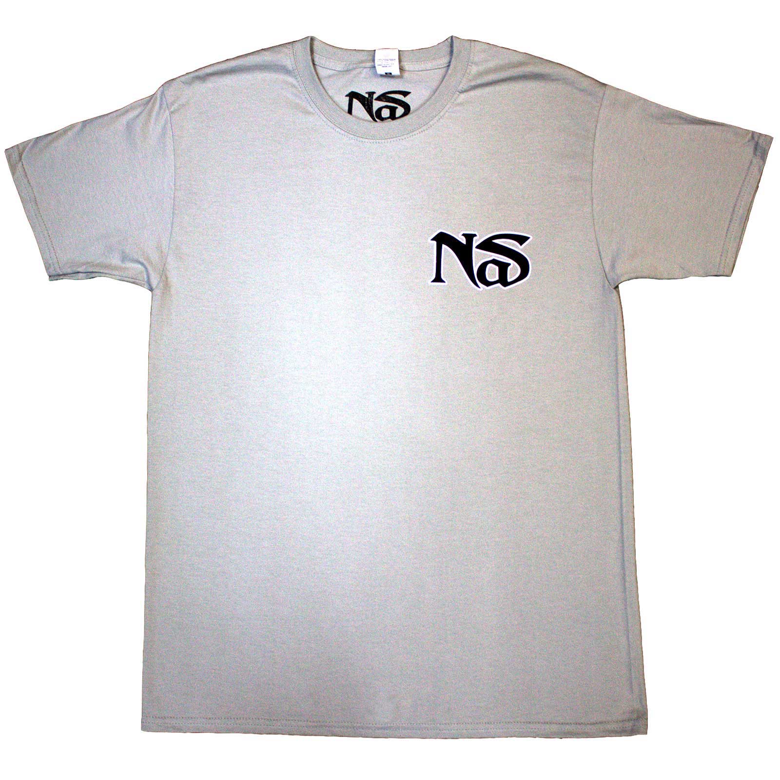Nas Unisex T-Shirt: One Mic (Grey) (Back Print)