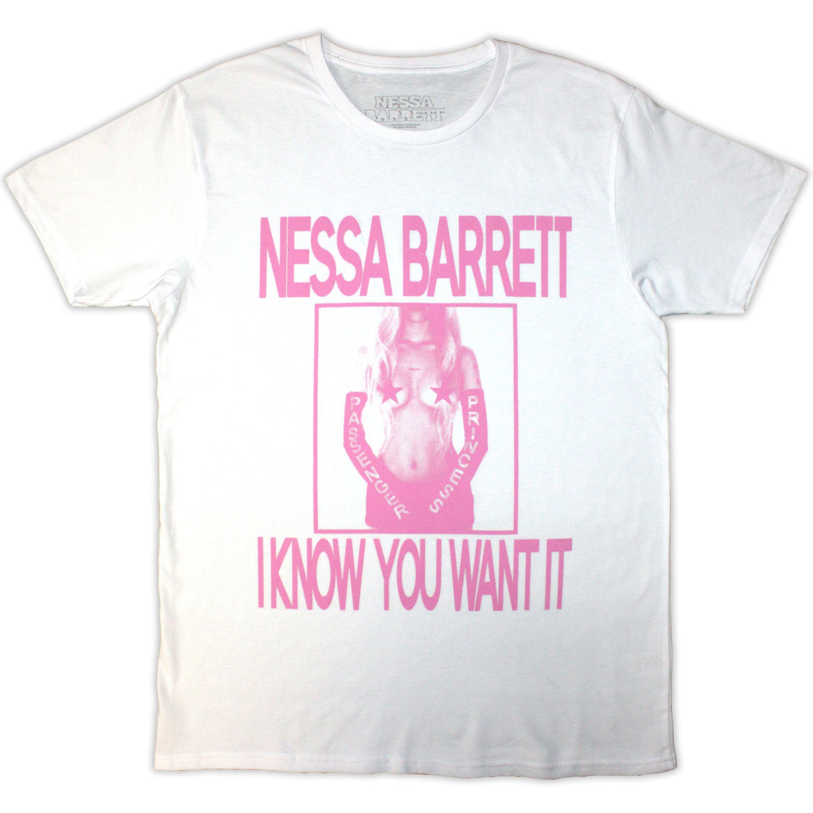 Nessa Barrett Unisex T-Shirt: I Know You Want It (White)