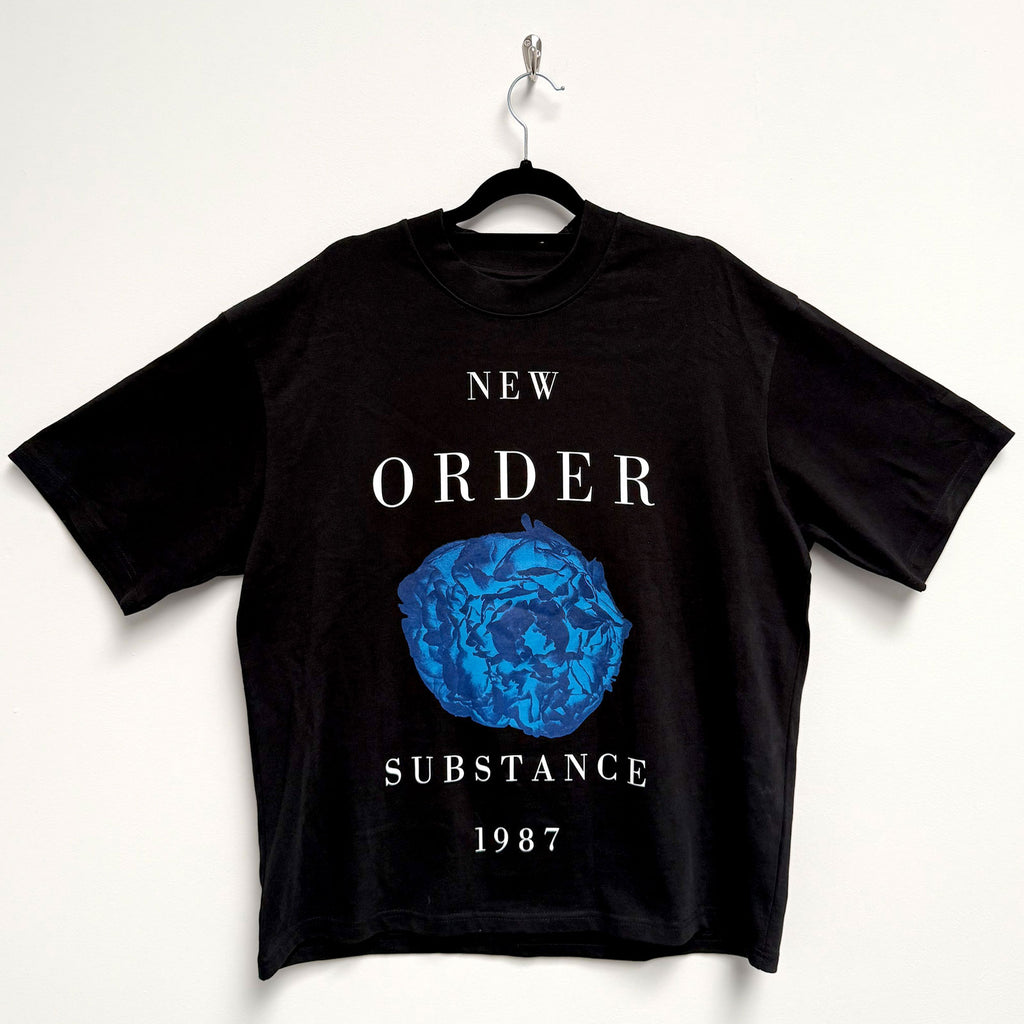 New Order Unisex Oversized Boxy T-Shirt: Substance 1987 (Black)