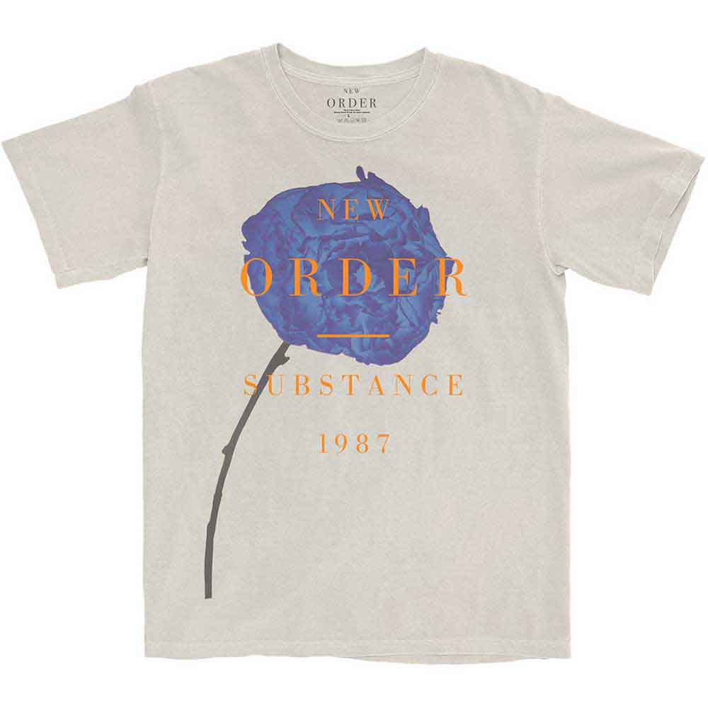 New Order Unisex T-Shirt: Spring Substance (Natural (Grey/White Mineral Wash)) (Wash Collection)