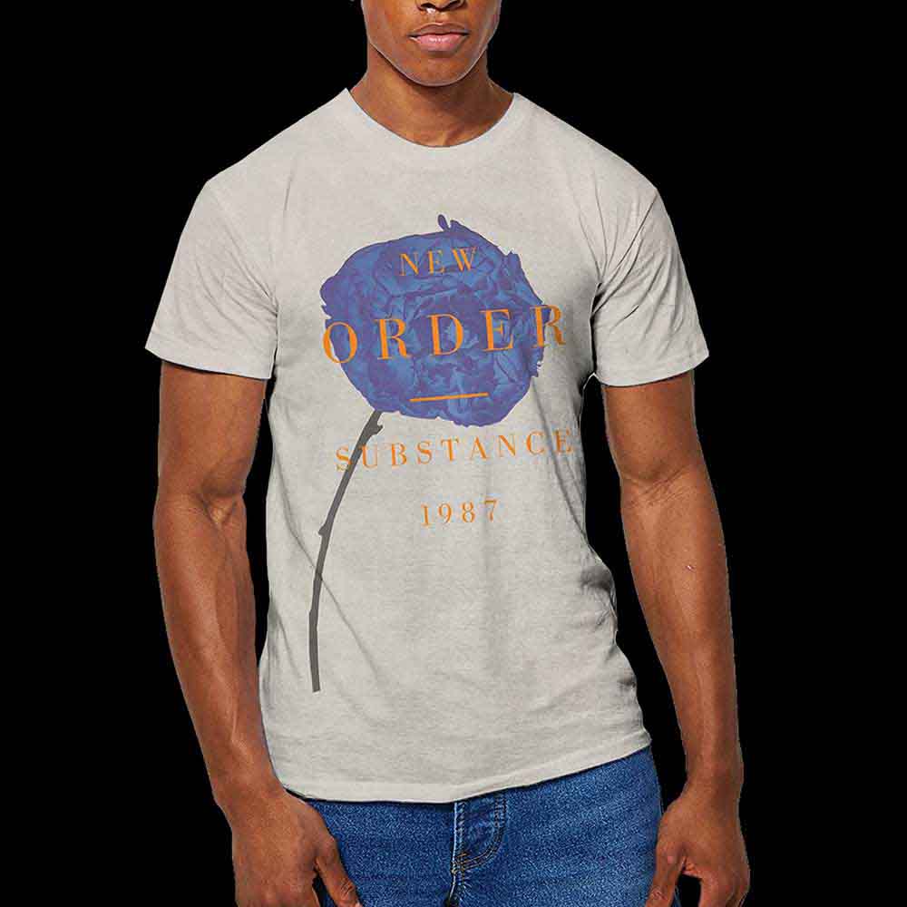 New Order Unisex T-Shirt: Spring Substance (Natural (Grey/White Mineral Wash)) (Wash Collection)