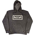 Nine Inch Nails Unisex Pullover Hoodie: Classic Logo (Charcoal Grey)