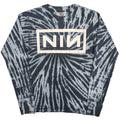 Nine Inch Nails Unisex Long Sleeve T-Shirt: Logo (Blue) (Wash Collection)