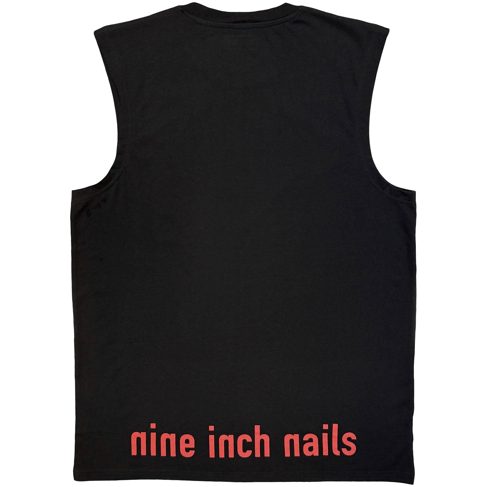 Nine Inch Nails Unisex Vest T-Shirt: Red Logos (Black) (Back Print)