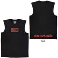 Nine Inch Nails Unisex Vest T-Shirt: Red Logos (Black) (Back Print)