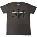 Nine Inch Nails Unisex T-Shirt: Icon & Logo (Charcoal Grey)