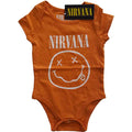 Nirvana Kids Baby Grow: White Happy Face (Orange)