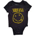 Nirvana Kids Baby Grow: Yellow Happy Face (Black)