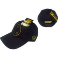 Nirvana Unisex Baseball Cap: Happy Face (Black) (Distressed)