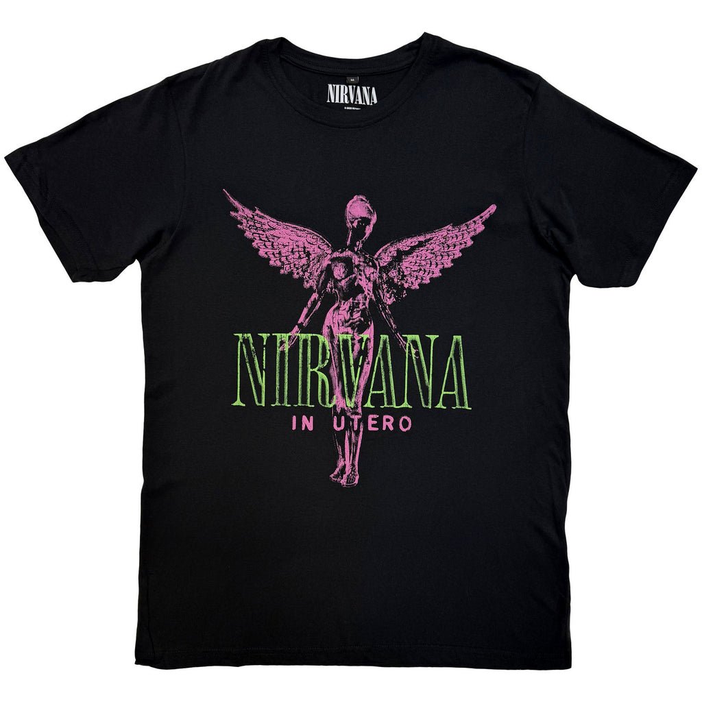 Nirvana Unisex Premium Carbon T-Shirt: In Utero Purple Angel (Black)
