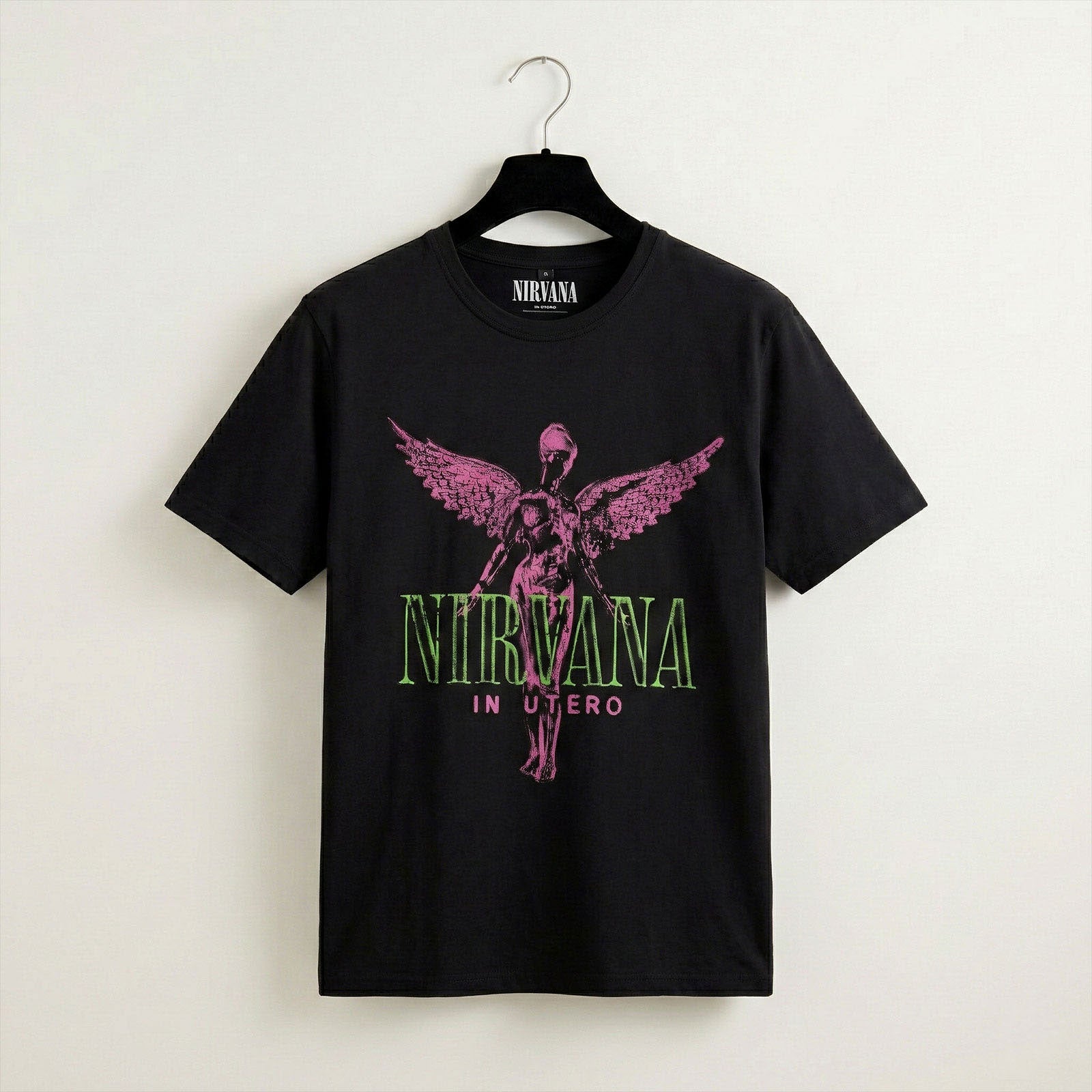 Nirvana Unisex Premium Carbon T-Shirt: In Utero Purple Angel (Black)