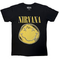 Nirvana Unisex Premium Carbon T-Shirt: Happy Face Infill Distressed (Black)