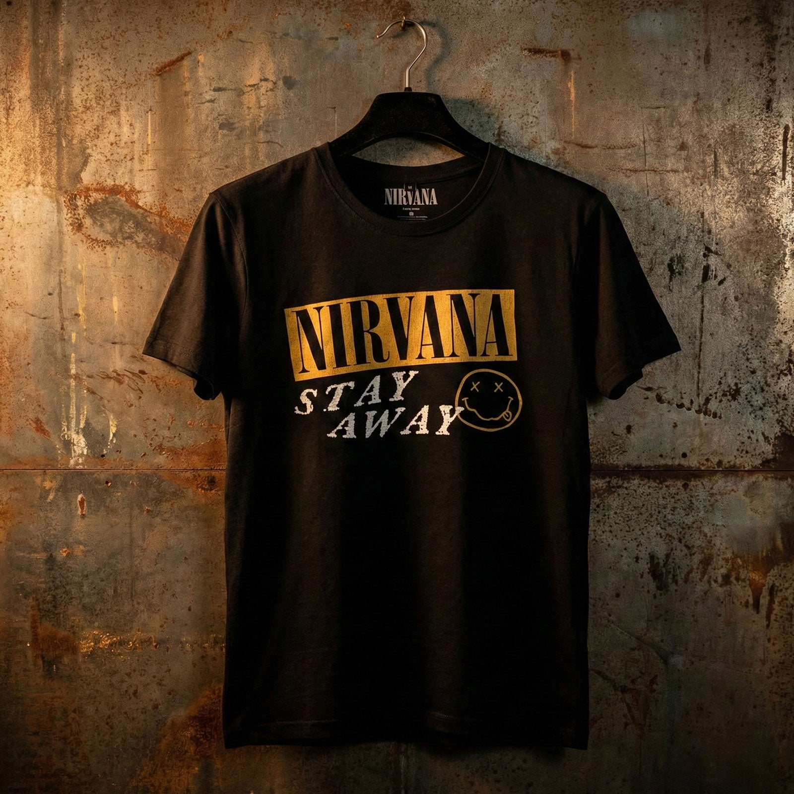 Nirvana Unisex Premium Carbon T-Shirt: Stay Away (Black) (Back Print)