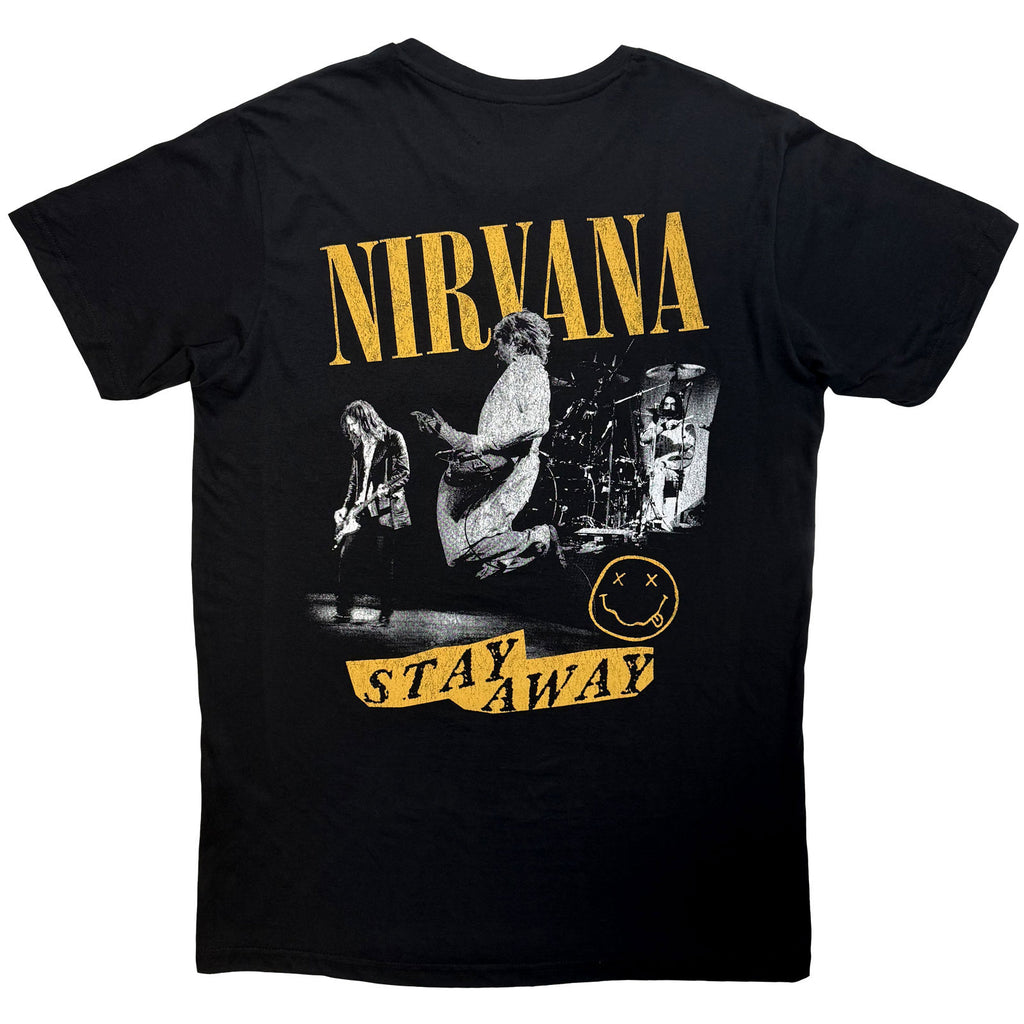 Nirvana Unisex Premium Carbon T-Shirt: Stay Away (Black) (Back Print)