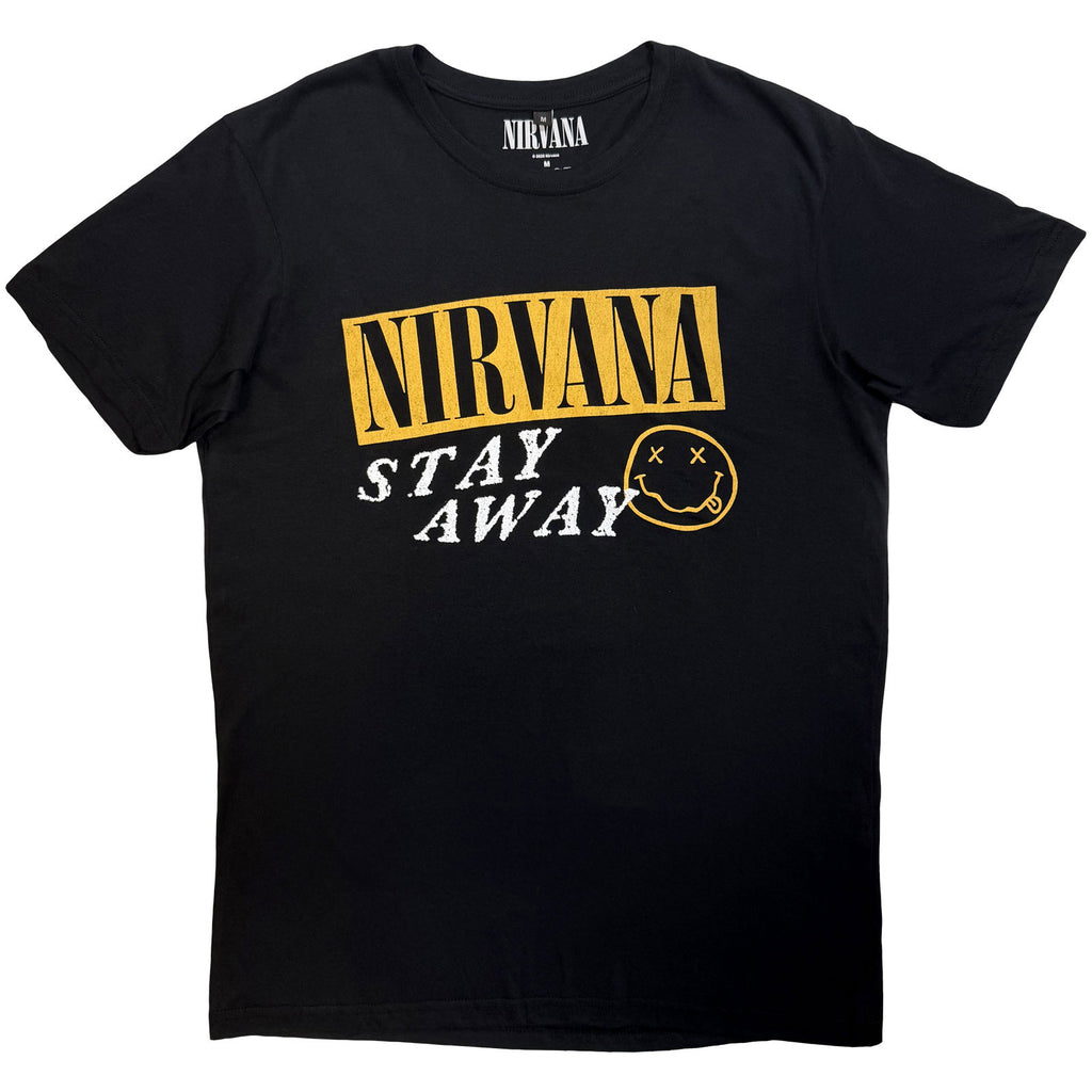Nirvana Unisex Premium Carbon T-Shirt: Stay Away (Black) (Back Print)