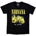 Nirvana Unisex Premium Carbon T-Shirt: In Utero Band Photo (Black)