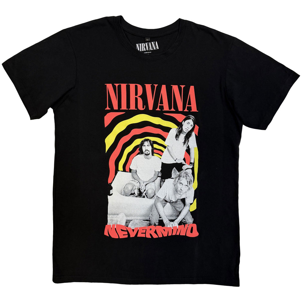 Nirvana Unisex Premium Carbon T-Shirt: Nevermind Bath Tub (Black) (Back Print)