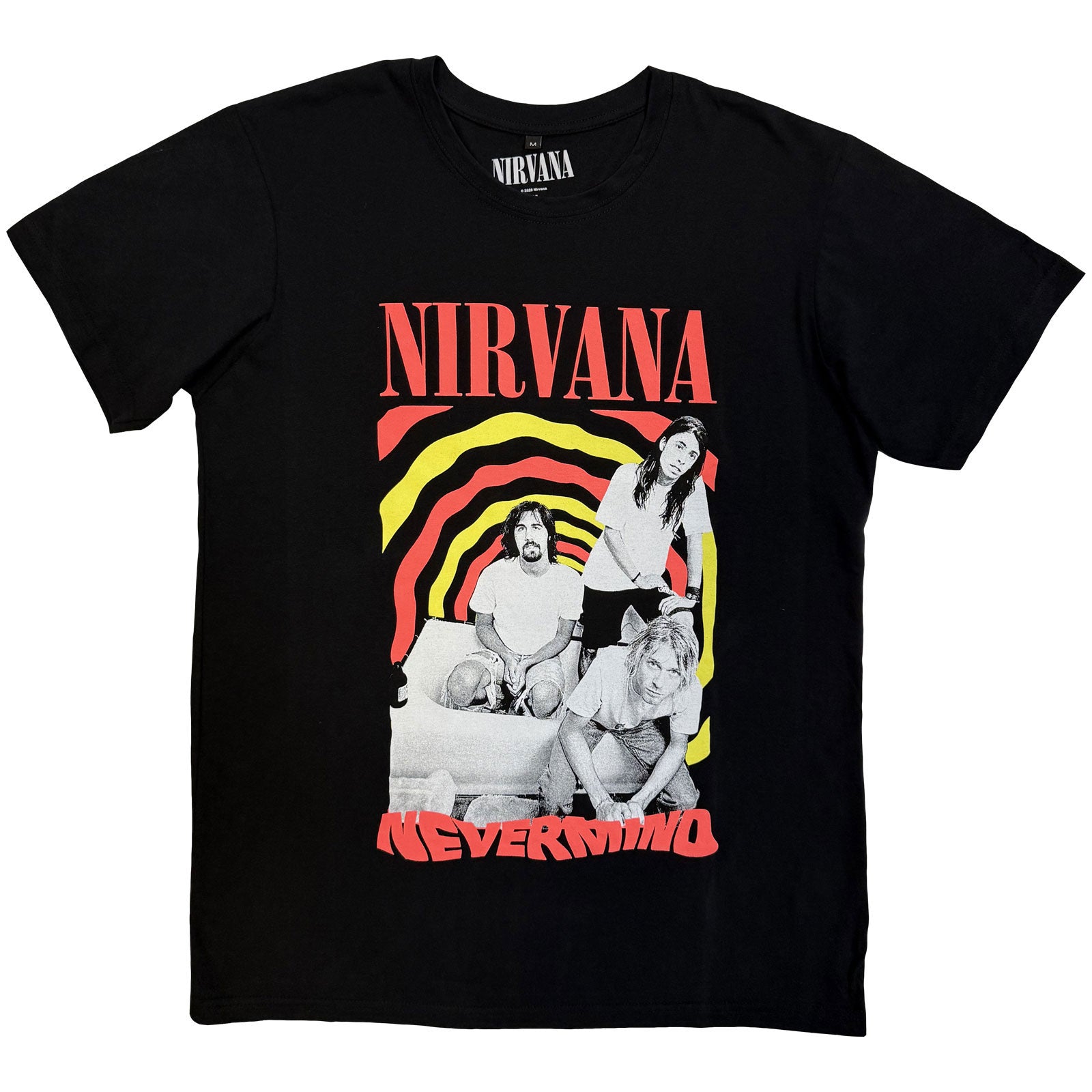 Nirvana Unisex Premium Carbon T-Shirt: Nevermind Bath Tub (Black) (Back Print)