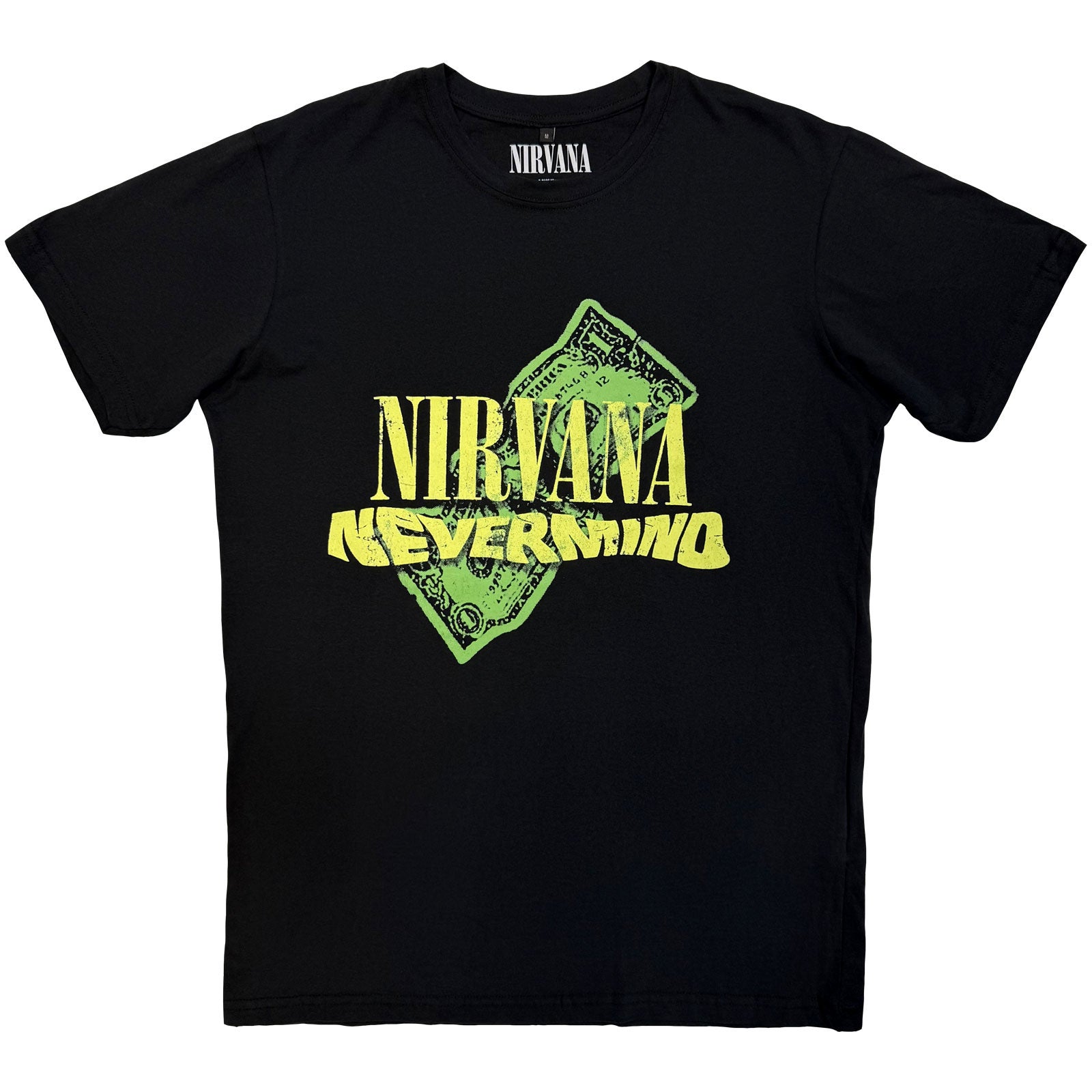Nirvana Unisex Premium Carbon T-Shirt: Nevermind Dollar (Black)