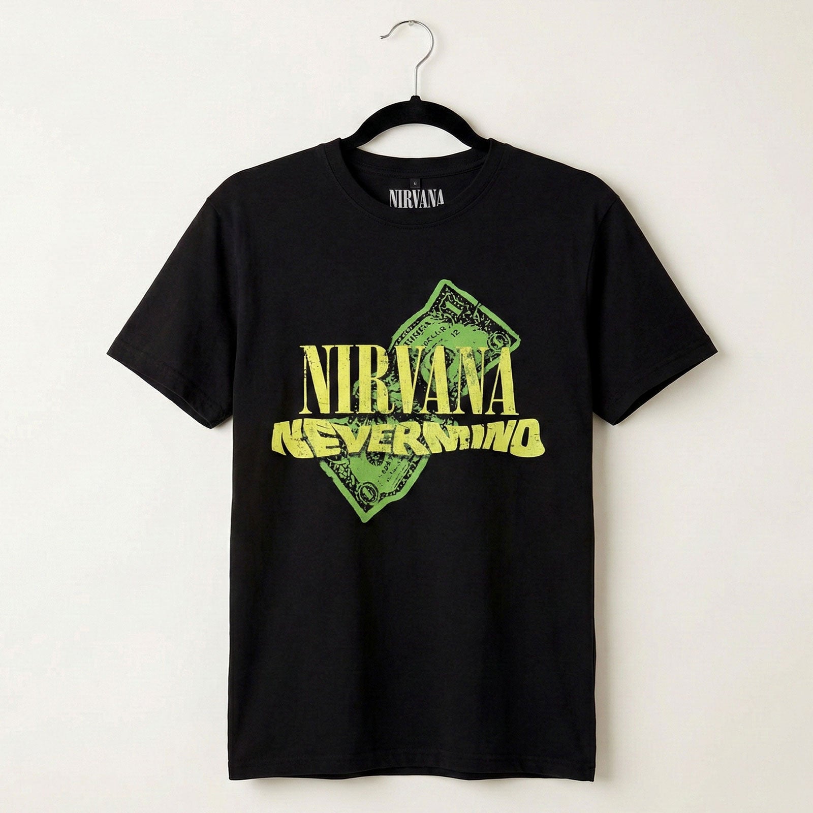 Nirvana Unisex Premium Carbon T-Shirt: Nevermind Dollar (Black)