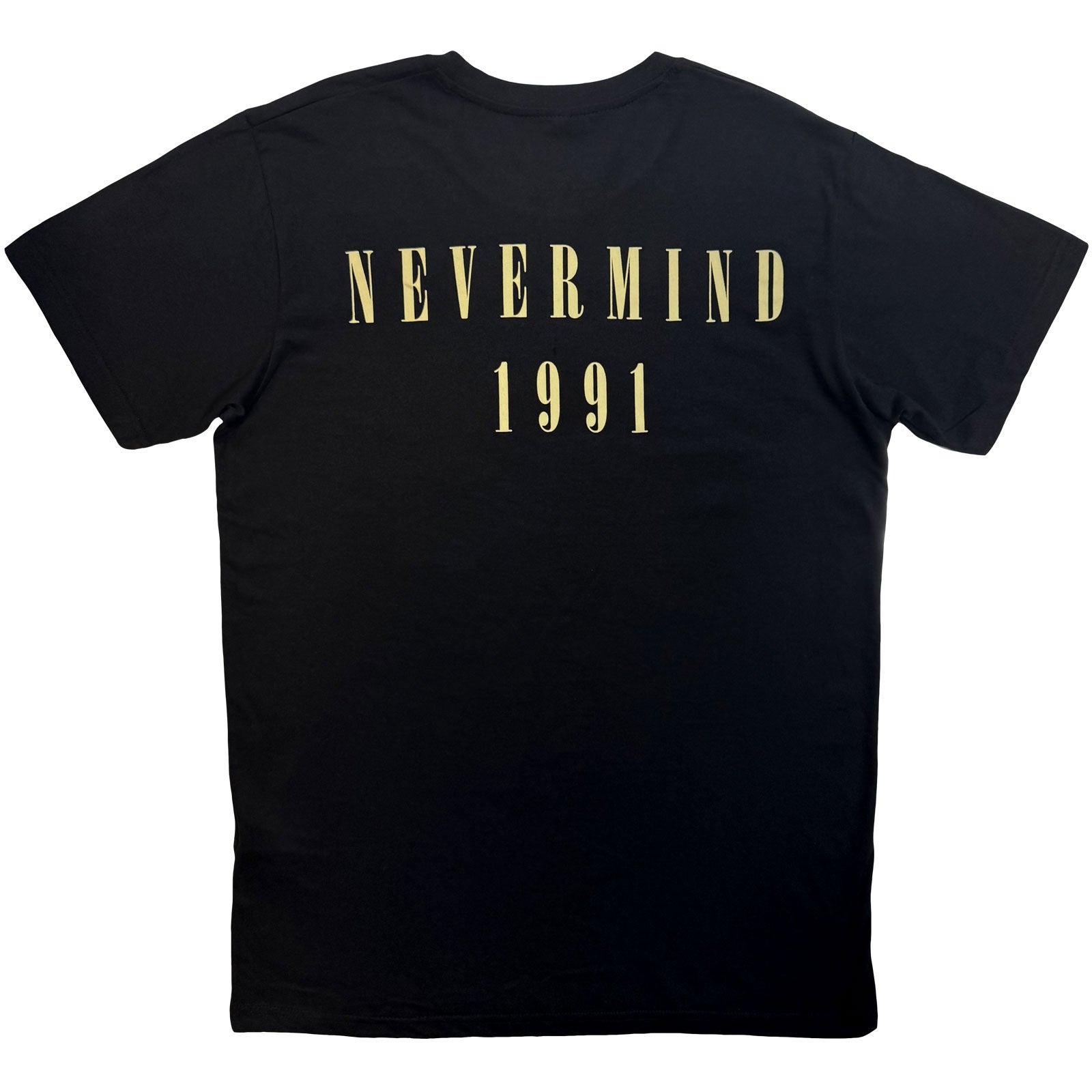Nirvana Unisex Premium Carbon T-Shirt: Nevermind '91 Hotel Photo (Black) (Back Print)