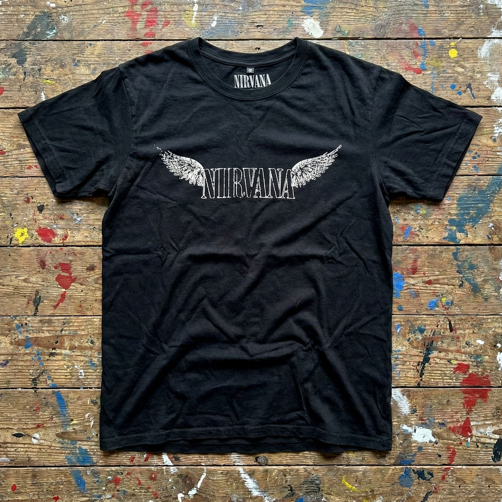 Nirvana Unisex Premium Carbon T-Shirt: In Utero Tracklist (Black) (Back Print)