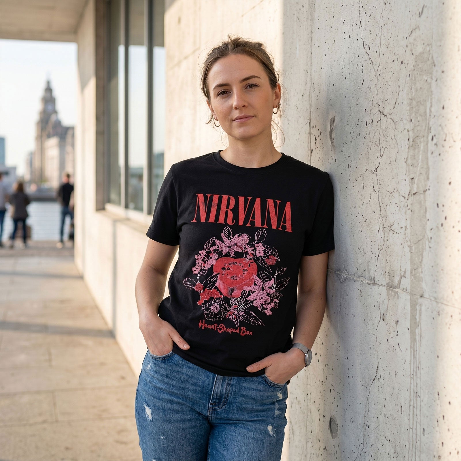 Nirvana Unisex Premium Carbon T-Shirt: Heart Shaped Box (Black)