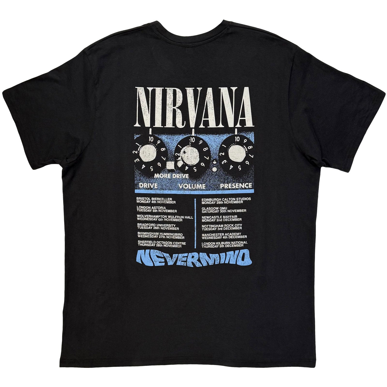 Nirvana Unisex Premium Carbon T-Shirt: More Drive (Black) (Back Print)