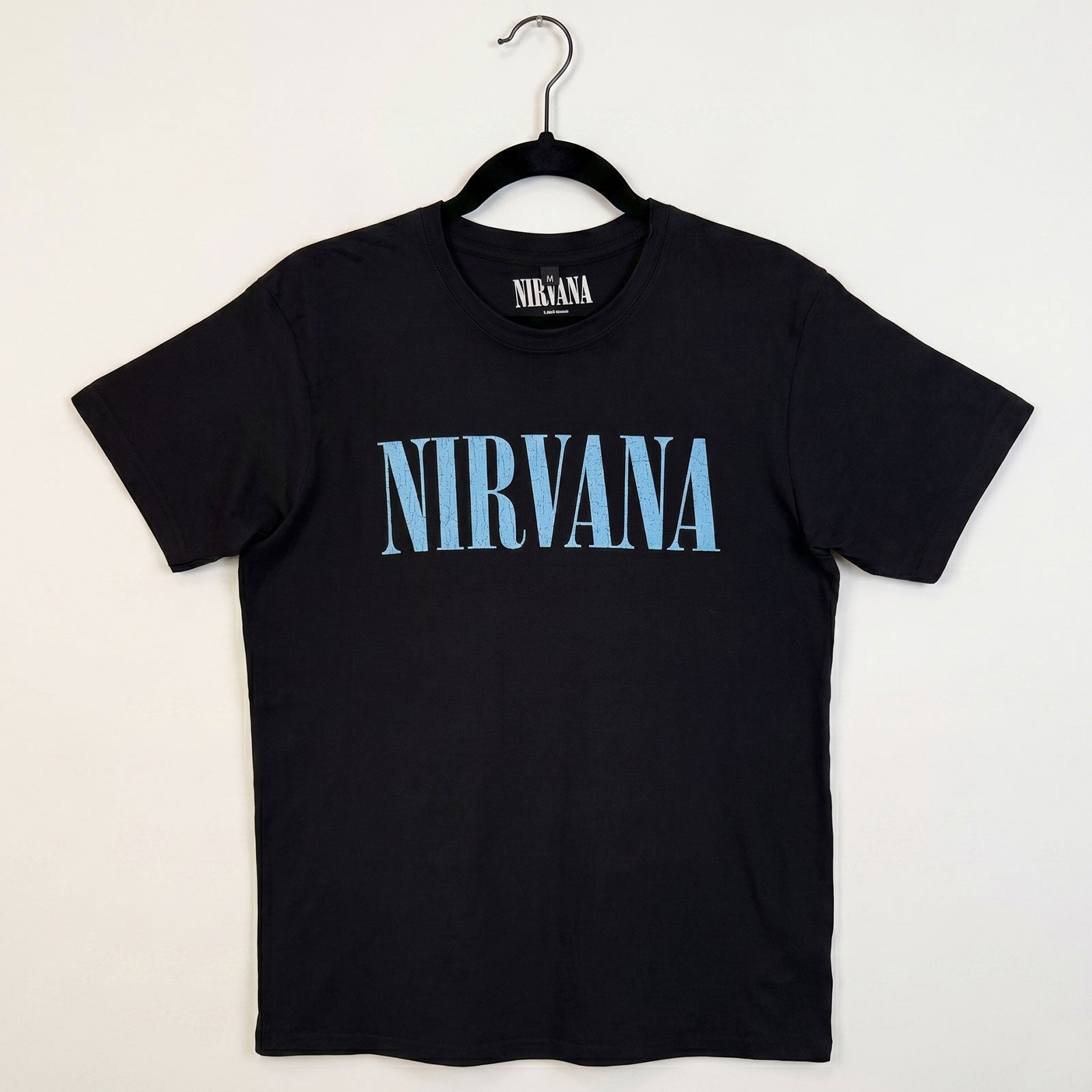 Nirvana Unisex Premium Carbon T-Shirt: Silver (Black) (Back Print)