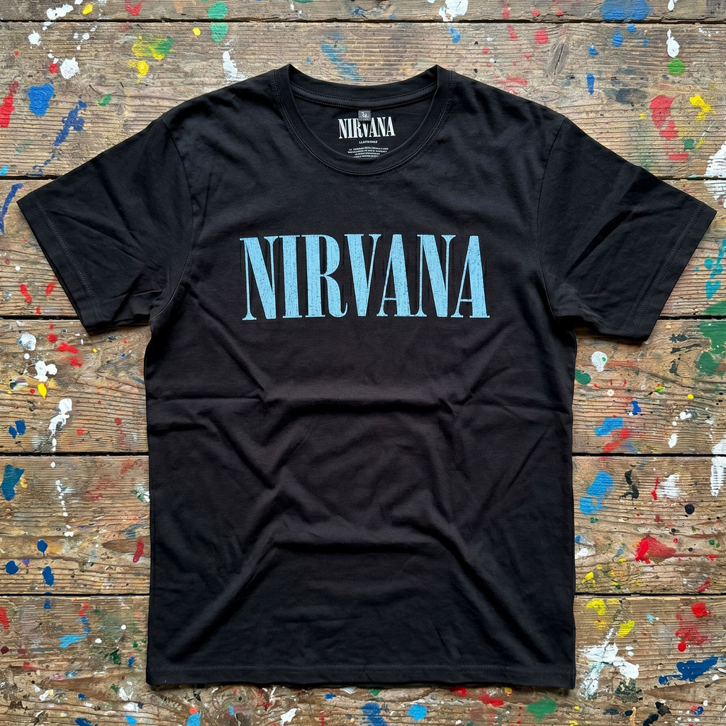 Nirvana Unisex Premium Carbon T-Shirt: Silver (Black) (Back Print)