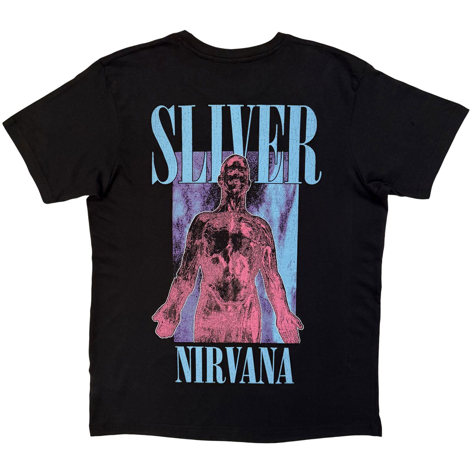 Nirvana Unisex Premium Carbon T-Shirt: Silver (Black) (Back Print)