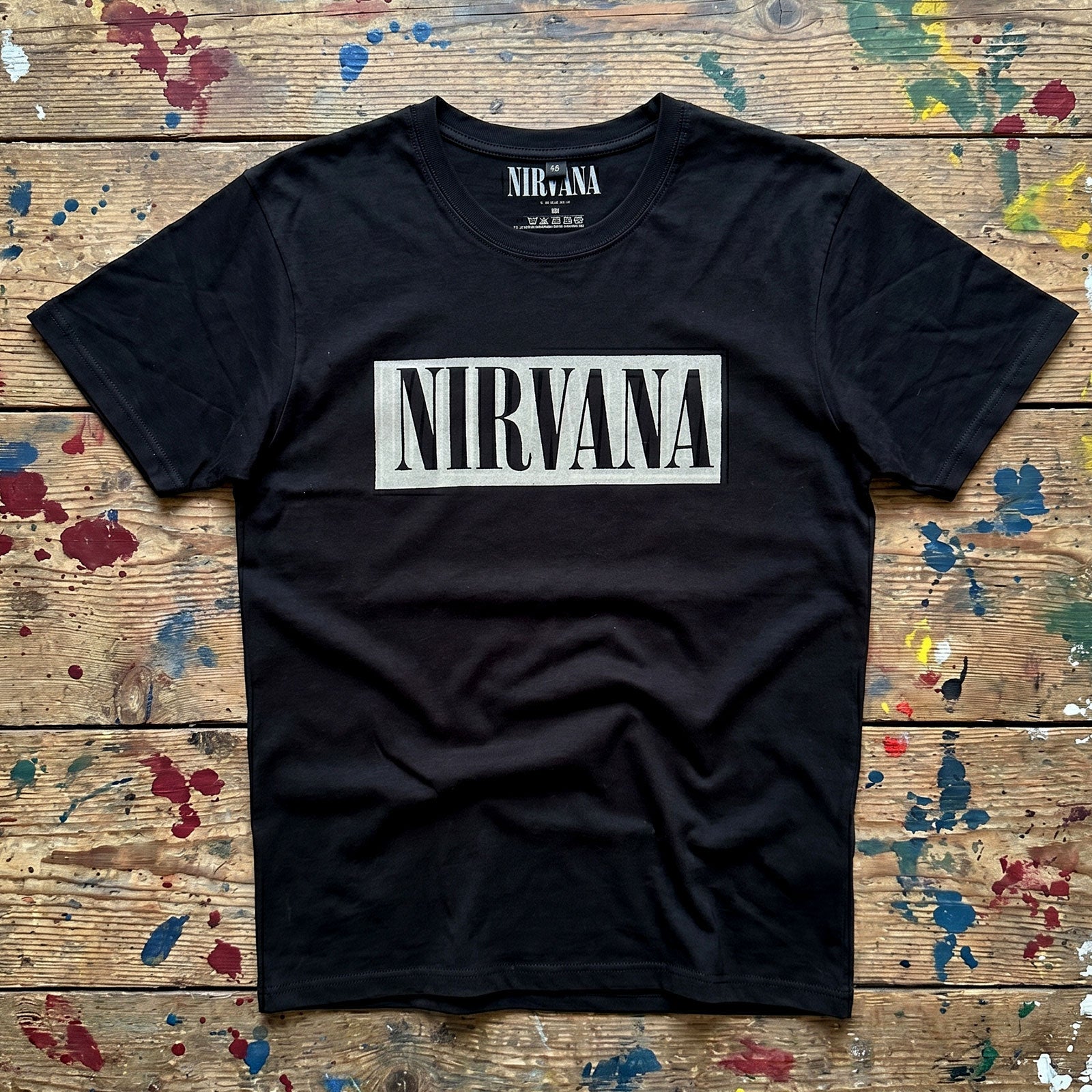 Nirvana Unisex Premium Carbon T-Shirt: Something In The Way (Black) (Back Print)
