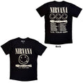 Nirvana Unisex Premium Carbon T-Shirt: Tour '91 (Black) (Back Print)